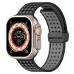 Apple Watch Band 46/49/45/44mm Magnetic Buckle Silicone Black Grey - 1