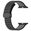 Apple Watch Band 46/49/45/44mm Magnetic Buckle Silicone Black Grey - 2