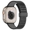 Apple Watch Band 46/49/45/44mm Magnetic Buckle Silicone Black Grey - 4