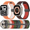 Apple Watch Band 46/49/45/44mm Magnetic Buckle Silicone Black Grey - 5