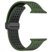 Apple Watch Band 42/41/40/38mm Magnetic Buckle Silicone Army Green - 3