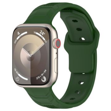 Army Green Silicone Watch Band for Apple Watch 46/49/45/44mm - 1