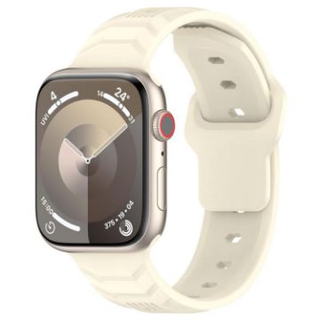 Apple Watch Band 46/49/45/44mm Vertical Grain Reverse Buckle Silicone - 1