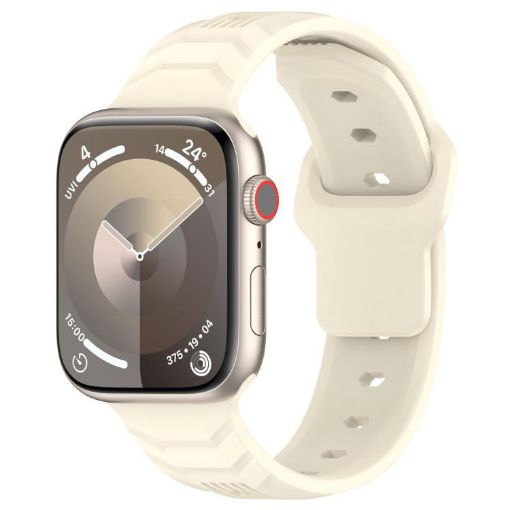 Apple Watch Band 46/49/45/44mm Vertical Grain Reverse Buckle Silicone - 1