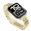 Gold Zinc Alloy Watch Band for Apple Watch 46/49/45/44mm Water Drop Design - 1