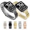 Gold Zinc Alloy Watch Band for Apple Watch 46/49/45/44mm Water Drop Design - 6