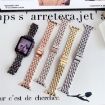 Gold Zinc Alloy Watch Band for Apple Watch 42/41/40/38mm Water Drop Design - 5