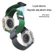 Magnetic Buckle Silicone Band for Apple Watch 46/49/45/44mm - Wine Red - 3