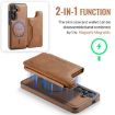 Samsung Galaxy S25 5G DG.MING MagSafe RFID Card Phone Case Brown - 4