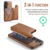Samsung Galaxy S24+ 5G DG.MING MagSafe RFID Card Case (Brown) - 4