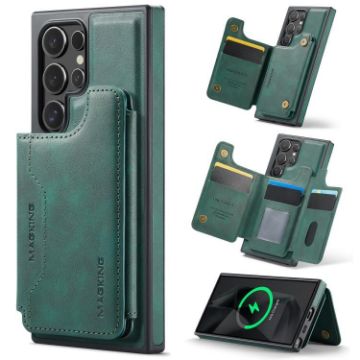 Samsung Galaxy S24 Ultra 5G DG.MING MagSafe RFID Card Case Green - 1