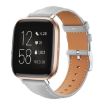 Fitbit Versa 2/Versa/Lite 20mm Black Shark Leather Watch Band (Grey) - 1