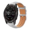 Garmin Fenix 8/7X/6X/5X Leather Watch Band Grey 26mm 22mm Flat Head - 1