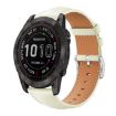 Garmin Fenix 8/7X/6X/5X Leather Watch Band 26mm 22mm Creamy White - 1