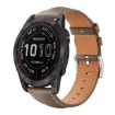 Garmin Fenix 8/7X/6X/5X Leather Watch Band 26mm 22mm Light Grey - 1