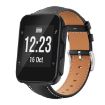 Garmin Forerunner 35/30/35j Black Leather Watch Band 20mm Flat Head - 1