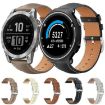 Garmin Forerunner 35/30/35j Black Leather Watch Band 20mm Flat Head - 2