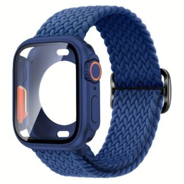 Apple Watch Series 10 46mm Nylon Band & Ultra 49mm Case - Dark Blue - 1