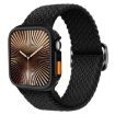 Apple Watch 44mm/45mm Nylon Band with TPU Case - Black Ladder Buckle - 1
