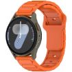 18mm Orange I-Shaped Solid Color Silicone Watch Band - 1
