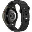 18mm Black I-Shaped Solid Color Silicone Watch Band - 2