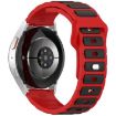 18mm I-Shaped Dual Color Silicone Watch Band - Red Black - 2