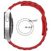18mm I-Shaped Dual Color Silicone Watch Band - Red Black - 6
