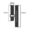18mm I-Shaped Dual Color Silicone Watch Band - Red Black - 7