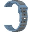 18mm I-Shaped Dual Color Silicone Watch Band - Blue Grey - 3