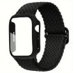 Apple Watch Series 10 46mm Nylon Band & Frosted Case (Black) - 1