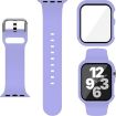 Apple Watch Series 10 46mm Purple Silicone Band with PC Case - 1