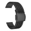 22mm Black Mesh Magnetic Stainless Steel Watch Band - 1