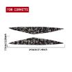 Chevrolet Corvette C8 2020+ Gold Foil Carbon Fiber Bumper Stickers Red - 2