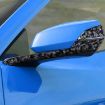 Chevrolet Corvette C8 2020+ Gold Foil Carbon Fiber Mirror Stickers 4pcs - 3