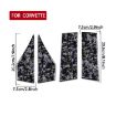 Chevrolet Corvette C8 2020+ Gold Foil Carbon Fiber Roof Stickers 4pcs Set - 2