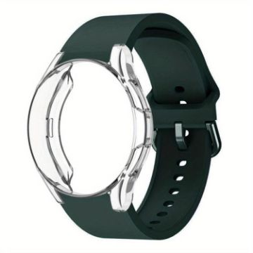Samsung Galaxy Watch 4 Classic 42mm Dark Green Silicone Band + PC Case - 1