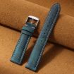 20mm Blue Retro Crazy Horse Leather Watch Band xDfind - 2
