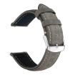 Suunto 9/9 Baro/D5/Core/7 24mm Grey Leather Watch Band Retro Style - 1