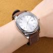 Suunto 9/9 Baro/D5/Core/7 24mm Grey Leather Watch Band Retro Style - 4