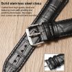 18mm Bamboo Texture Pin Buckle Leather Watch Band Light Brown - 4