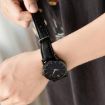 18mm Bamboo Texture Pin Buckle Leather Watch Band Light Brown - 6