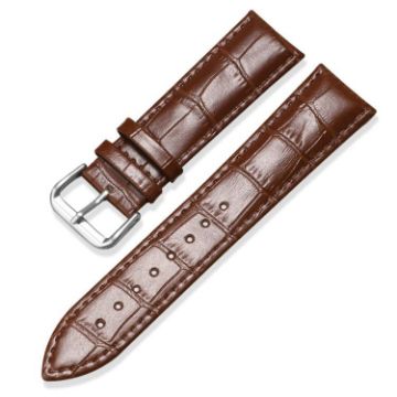 Suunto 9/9 Baro/D5/Core/7 Bamboo Texture Leather Watch Band 24mm Brown - 1