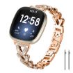 20mm Small Twist Diamond Metal Watch Band - Rose Gold - 1