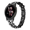 20mm Black Diamond Metal Watch Band for Garmin Venu/Venu 2/Sq/Sq2 - 1