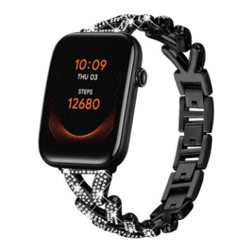 20mm Black Diamond Metal Watch Band for Ticwatch GTH/E3/E/2 xDfind - 1