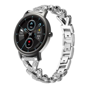 20mm Silver Diamond Metal Watch Band for Xiaomi Mibro Air/Lite - 1