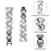 20mm Silver Diamond Metal Watch Band for Amazfit GTS4/3/2/2e/2 Mini - 3