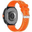 Samsung Galaxy Watch 8/8 Classic Hybrid Nylon Silicone Band Orange - 1