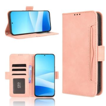 Meizu Note 16 Pro 5G Pink Leather Phone Case with Card Slots - 1