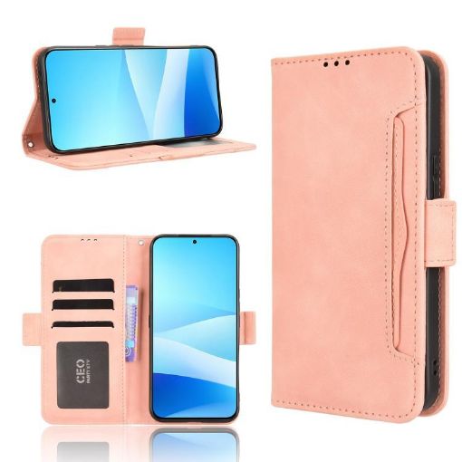 Meizu Note 16 Pro 5G Pink Leather Phone Case with Card Slots - 1